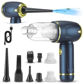 Kairiyard Car Vacuum Cleaner, Car Vacuum Portable Cordless with 14000PA Powerful Suction Wireless Car Vacuum and Air Duster 2 in 1 for Car Cleaning