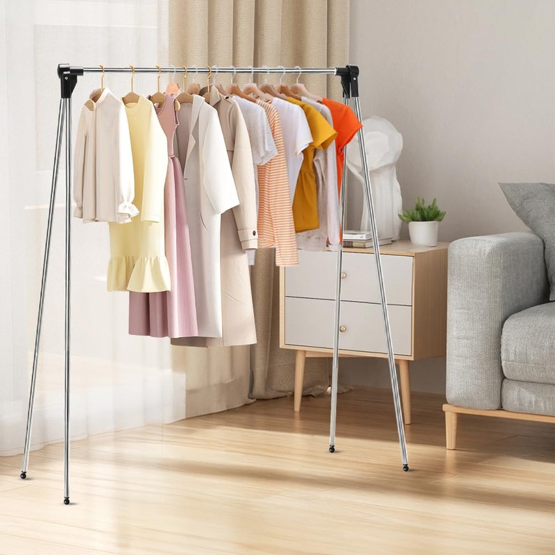 DASIAUTOEM Foldable Clothes Rack, Portable, Extendable Clothes Rack, Small Adjustable