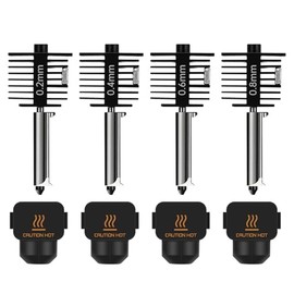 4-Pack Hardened Steel Nozzle Kit for Bambu Lab A1 Series
