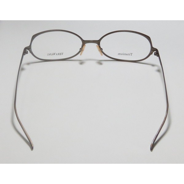 Vera Wang V107 Womens/Ladies Optical Fancy Designer Full-rim Titanium Eyeglasses/Eyeglass Frame (53-17-140, Brown)