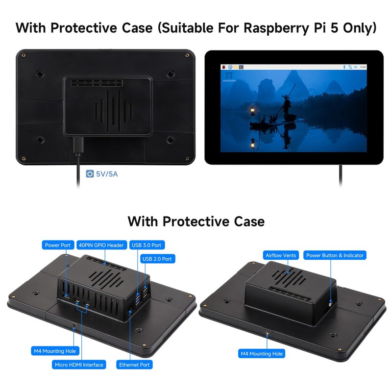 Waveshare 7inch DSI Capacitive Touch Display, 1280×720 Pixels, IPS Panel,