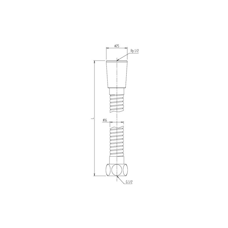 LIXIL INAX, Shower Hose, A-722, Metal Hose, 4.9 ft (1.5 m) 