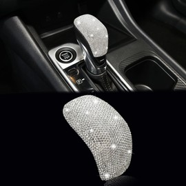 TOMALL Bling Gear Shift Knob Cover Compatible with Nissan Sentra Altima 2020-2025 for Versa Kicks Shifter Panel Interior Shift Gear Lever Cover Trim Crystal Bling Decorations for Car Shiny Accessories