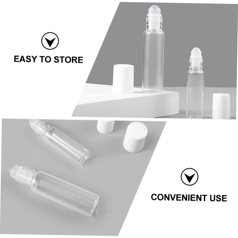 Baluue 3sets Roller Bottle Essential Oil Bottles Leakproof Empty for