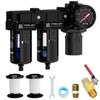 NEWPO 3/8'' NPT Air Drying System,Double Compressed Air Regulator with