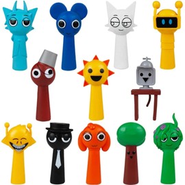 SHUOHONG Sprunki Figures, Sprunki Toy Figures Set, Rainbow Friends Figures, Horror Games Sprunki Character Sculpture, Sprunki Toys for Children and Adults, Gamer and Decoration Pack of 12