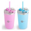 Popyum 2 Vasos Térmicos Infantil Tapa Y Popote 13oz Antifuga
