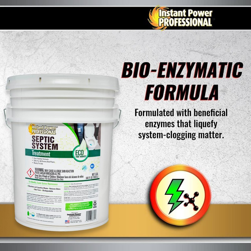 Instant Power Professional Septic System Treatment, Septic Tank Maintenance, 5