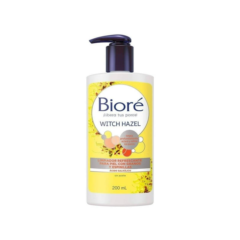 Limpiador facial Bioré carbón natural para granos y espinillas 200