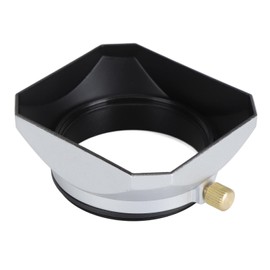 52mm Lens Hood, Retro Silver Square Lens Hood Shade for 52mm Lens Camera Accessories