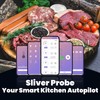 WiFi Bluetooth Wireless Meat Thermometer,Smart Wireless Meat Thermometer Digital Real-Time