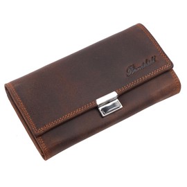 Benthill Waiter Wallet Real Leather - Waiter's Wallet with RFID Protection - XXL Robust Leather Waiter's Wallet - Professional Waiter's Wallet, Brown - Cognac