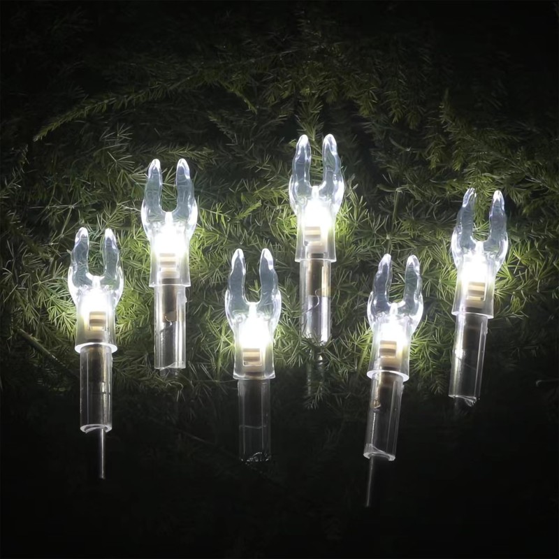 ACDSHOT 6 Pack X Lighted Nocks for Arrows with .204