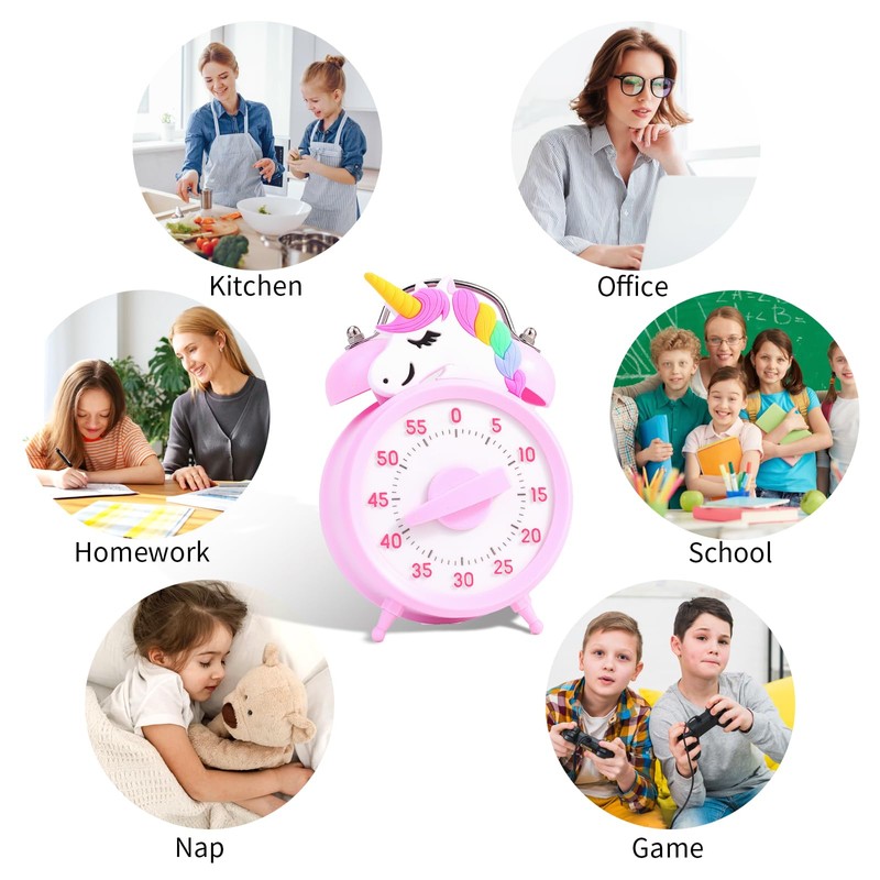 Vspek 55-Minute Countdown Timer, Classroom Visual Timer for Kids and