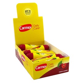 Carmex Lip Balm Fresh Cherry Spf#15 0.35 Ounce Tube (12 Pieces)