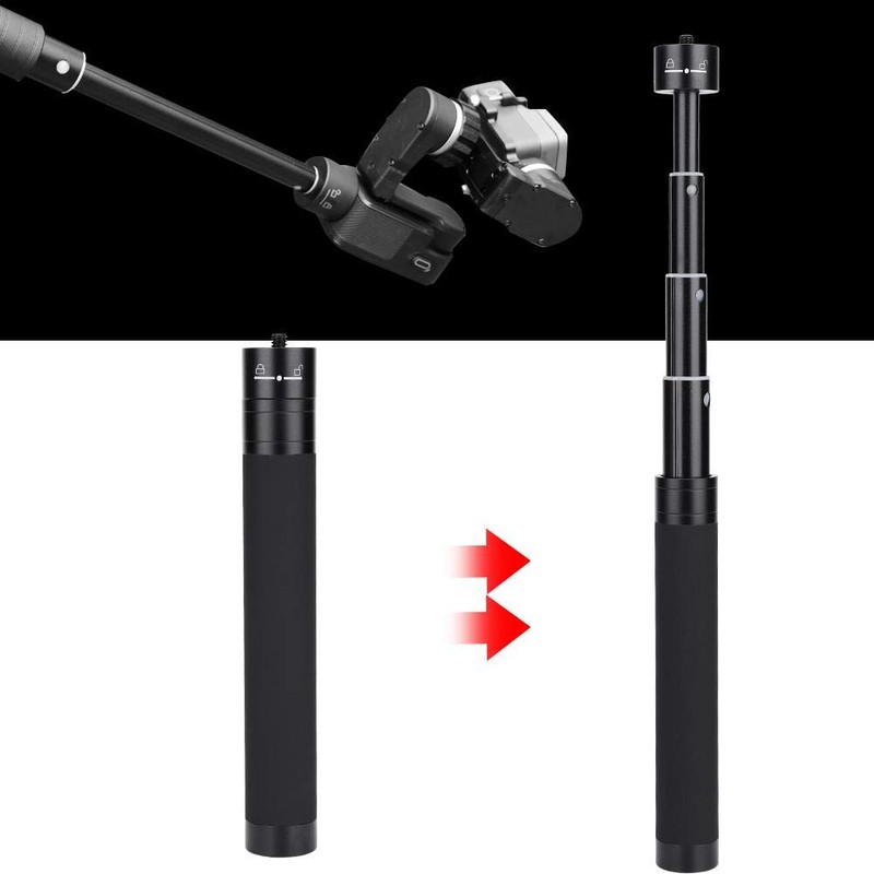Gimbal Selfie Stick Varilla de extensión Aleación de Aluminio 1/4