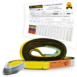 KwikSafety - Charlotte, NC - Mighty Sumo 2”x 16’ Poly Web Sling Lifting Strap Construction ASME OSHA / 6400lbs Vertical 5100lbs Choker 12800lbs Basket/Rigging Moving Towing Hoisting Gear