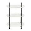 Main + Mesa Modern Plastic and Metal 3-Tier Trolley, White