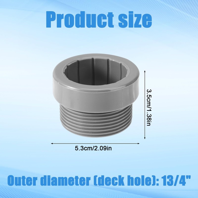 2pcs Pool Umbrella Pole Sleeve Stabilizer, Threaded Cone Wedge Plug