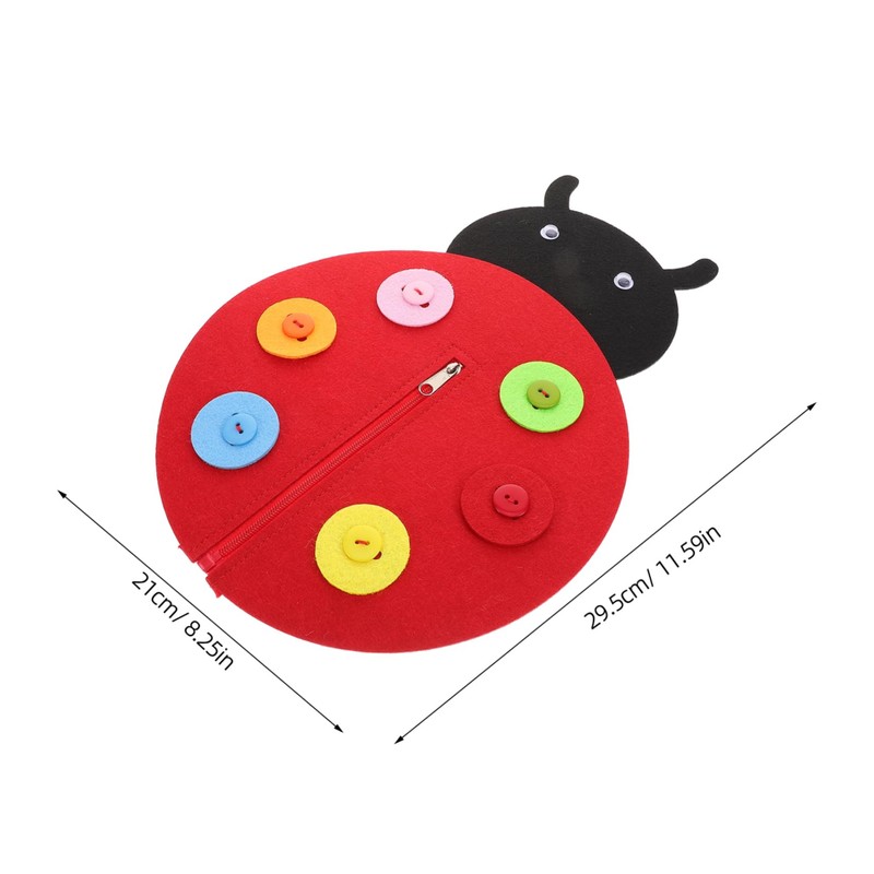 Sewroro Kids Zipper Practice Set of 2: Button Closure &