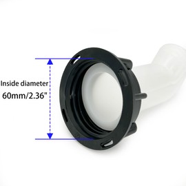 Kiyraglo IBC Tank Adapter 2"(60mm) Extension Drain Spout with 1.69" Outer Thread Outlet, for IBC Water Tanks Nozzle Tap Cap Valve Connector