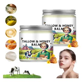 2pcs Bálsamo De Sebo De Res Batido Y Miel, Crema Facial Con                                                                                           