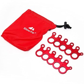 GoodsLand GD-JizaI-Q [Set of 10] Heavy Duty 3 Holes Aluminum Alloy Plate Type Snail Cord Slider Aluminum Universal Metal Metal Fitting Rope Stopper Rope Tensioner Guyline Liner Outdoor Camping Tent