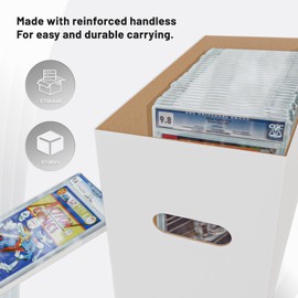 NUMINA Comic Book Boxes – 6 Pack Short Boxes | Fits 150–175 Comics | Comic Book Storage Organizer for Silver & Current Age | Durable Stackable Cardboard Box