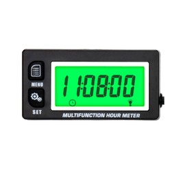 NInE-ROnG Backlight LCD Digital Operating Hour Meter Tachometer Engine Thermometer Interchangeable Clock for Motorcycle ATV Marine Boat Petrol Engines