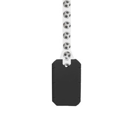 Taggles Chew Necklace - Discreet Adult/Teen Jewellery - Autism ADHD Stimming/Anxiety Aid - Black with Lanyard/Cord (6 Designs Available) (Football, 54cm Lanyard)