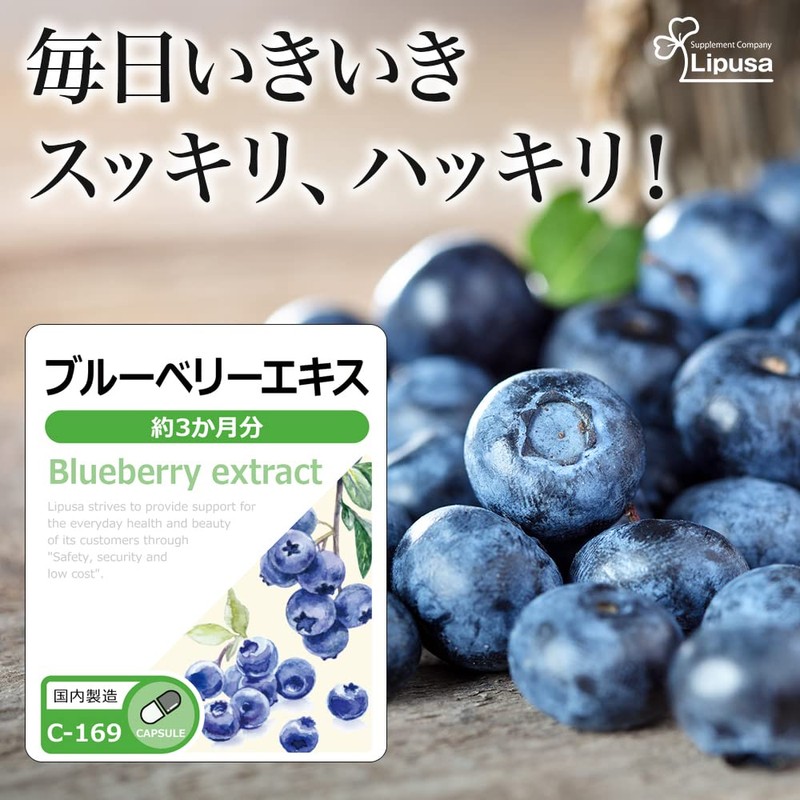 【リプサ公式】 ブルーベリーエキス 約3か月分 C-169 アントシアニン サプリメント