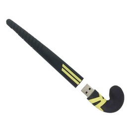 Hockeystick 16GB USB Cute Flash Pen Drive Memory Thumb Stick Data Storage Unique Original Design Sport Hockey Black Yellow