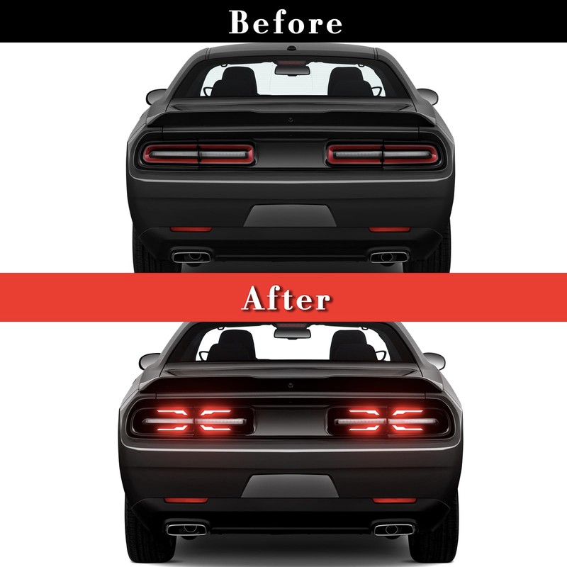 iwannachange Gloss Black Tail Light Race Track Bat Vinyl Overlay