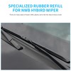 Wiper Blade Refill, 24" + 18" Wiper Refill 8.5 mm
