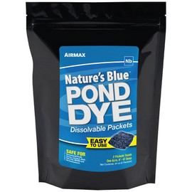Airmax Pond Dye Packets Natures Blue Colorant for Large Pond & Lake, Beneficial UV Blocking Color Concentrate, Maintain Clean & Clear Water, Fish, Bird & Animal Safe, 4 Soluble Packets