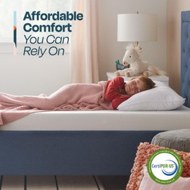 Linenspa 5 Inch Gel Infused Memory Foam Mattress - Twin Size - Firm - Low Profile Bed - Mattress in a Box - Youth or Kids Bed - Guest Bedroom - Pressure Relieving and Breathable - CertiPur Certified