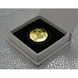 The Commemorative Coin Company 50th GOLDEN WEDDING ANNIVERSARY 24ct Gold Commemorative in Capsule and Gift Box. Gift/Present.Favour, 50 Years.