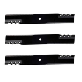 (3) Toothed Mulching Blades fits Snapper Zero Turn Mower 52" Deck 1756152AYP