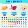 IETWATE 72PCS Mini Figures Axolotl Toy, Glitter Mini Resin Animals,