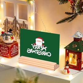 LONHCHI Pack of 6 Wooden Card Holders, Place Card Holders, Name Plate, Photo Holder, Wedding Table Number Holder for Restaurants, Weddings, Banquets and Parties, Photo Stand (10 x 2.8 x 1.8 cm)