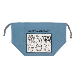 Kutsuwa MF886 Miffy & Animals Lunch Bag, MIFFY & ANIMALS Series, Made in Japan