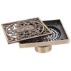 10x10cm Floor Drain Antique Copper Anti Odor Bathroom Floor Drainer