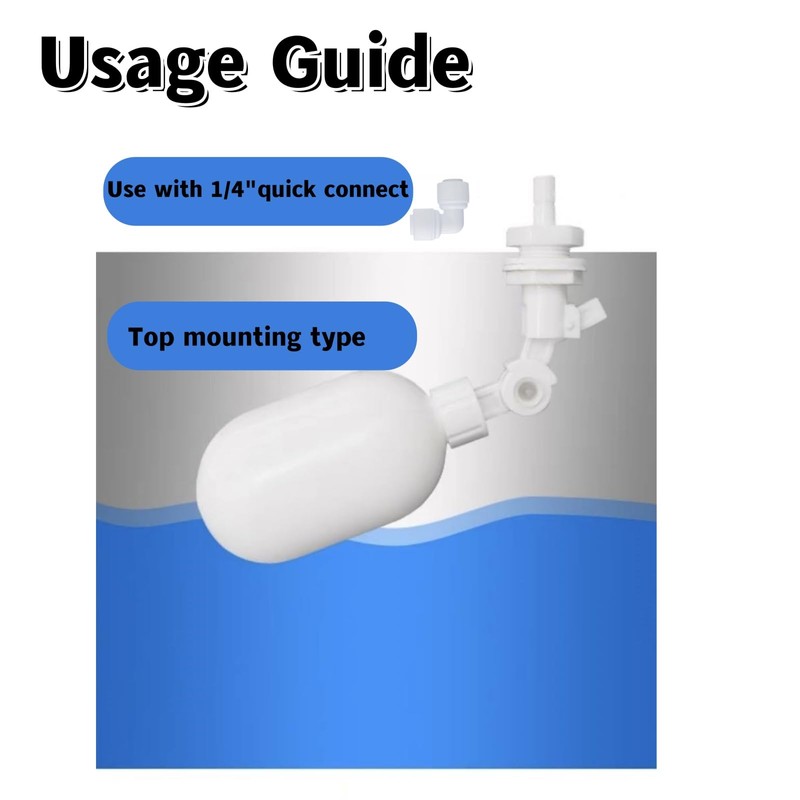 1/4 inch Tube Float Valve Kit for RO Water Reverse