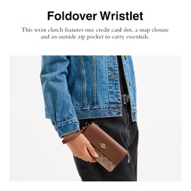 Coach Foldover Wristlet, IM/Tan/Brown