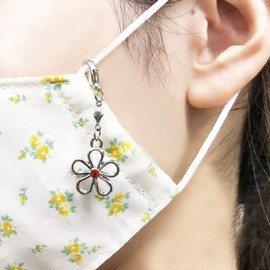 Mask Charm Accessory Charm Fashionable Girl Mask Accessory Present Flower, Zinc