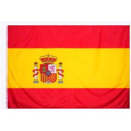 Large Spanish Flag Outdoor 225 x 150 cm Spain Flag Reinforced Balcony and 2 Metal Eyelets (Spain Large)