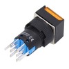 25Pcs Squares Push Button Switch 8 Pin Self Locking Switches