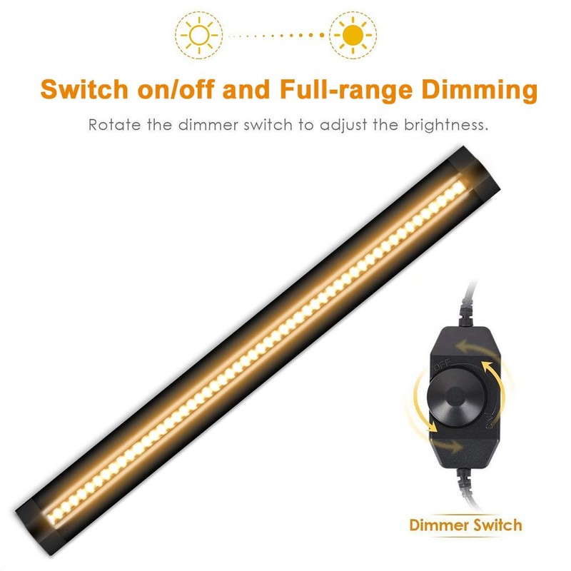 inShareplus LED Under Cabinet Lighting, Dimmable, Warm White 3500K, CRI90+,