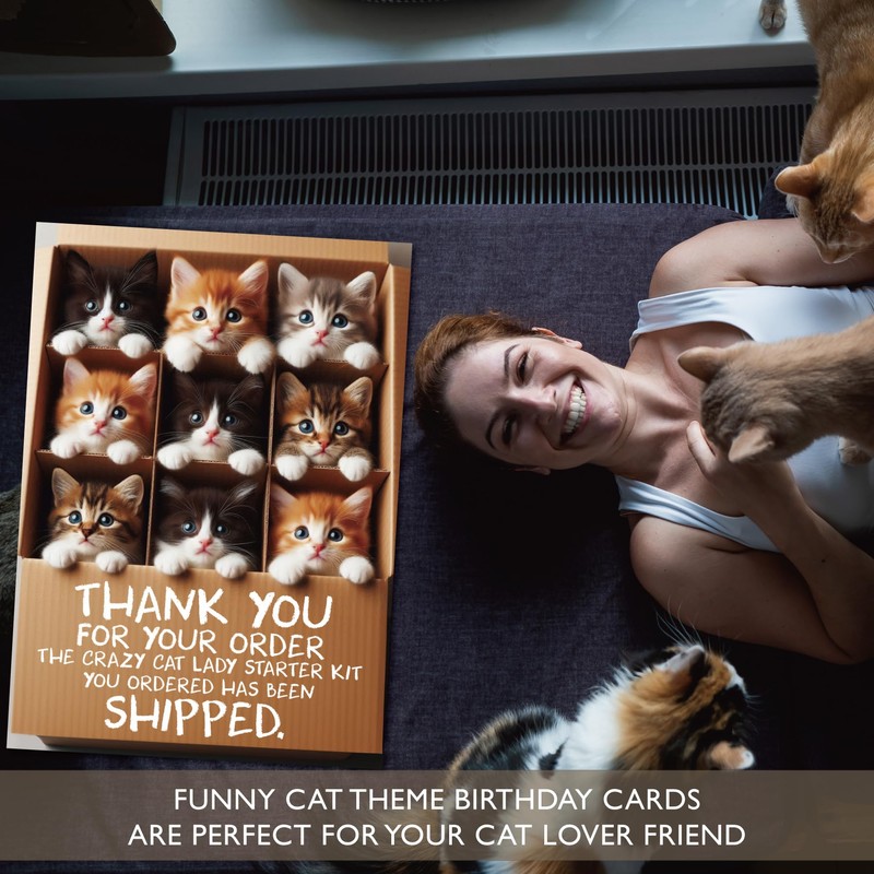 Gooji 5x7 Birthday Cards for Women & Men - Funny