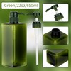 Pump Bottle Dispenser 22oz/650ml Jansburg 2Pack Refillable Square Plastic Lotion